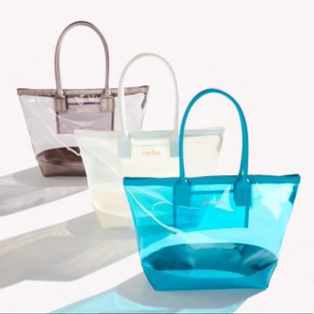 Clear Neiman Marcus tote bag